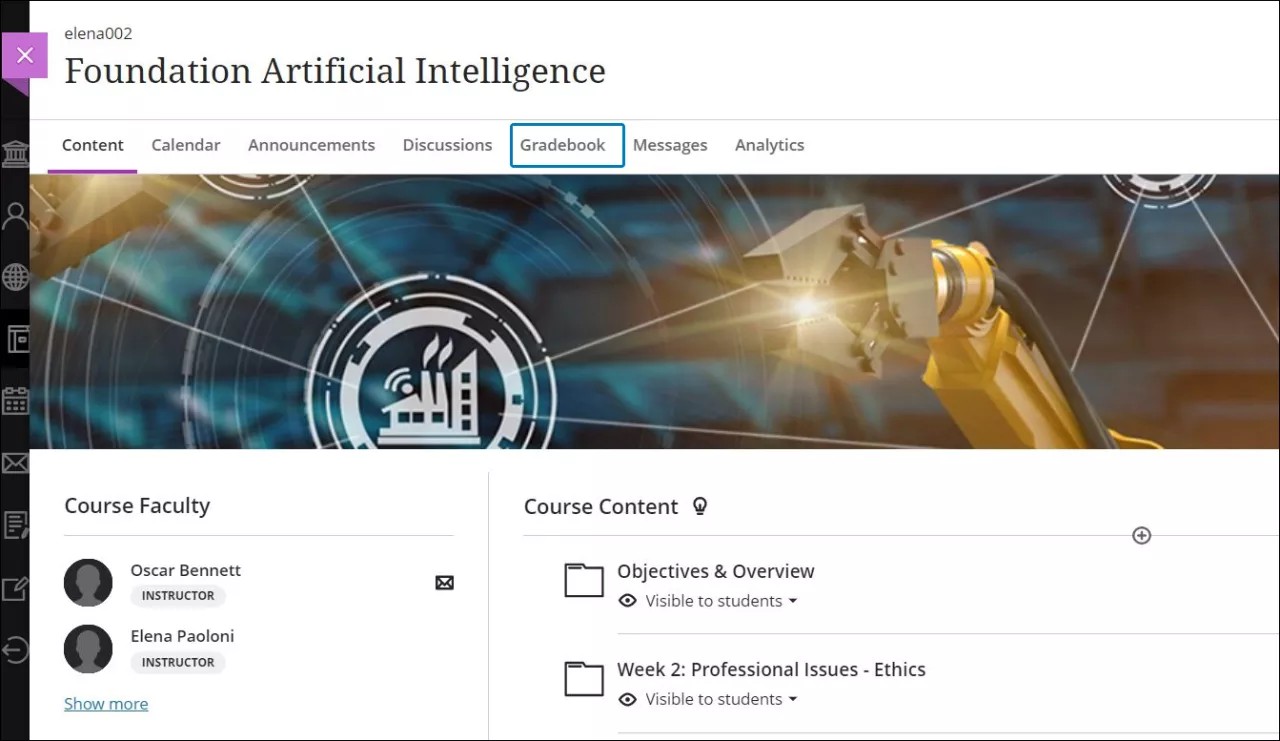 Comience a calificar desde el libro de calificaciones