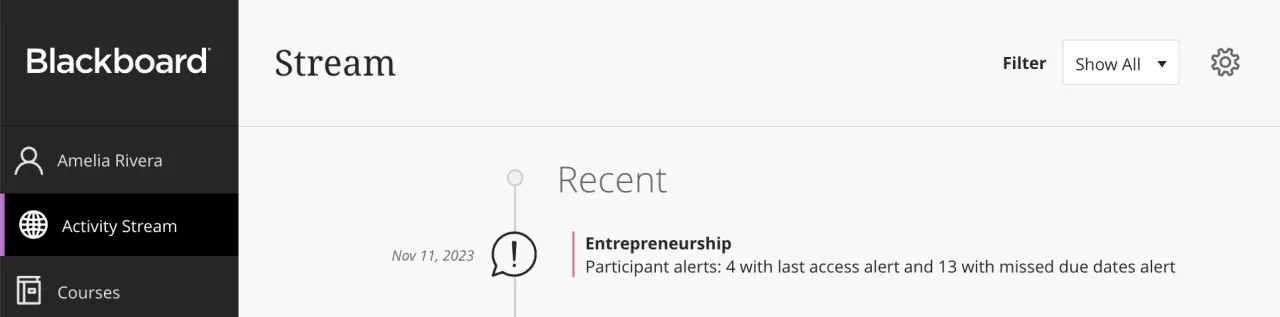 Customize missed due date alert