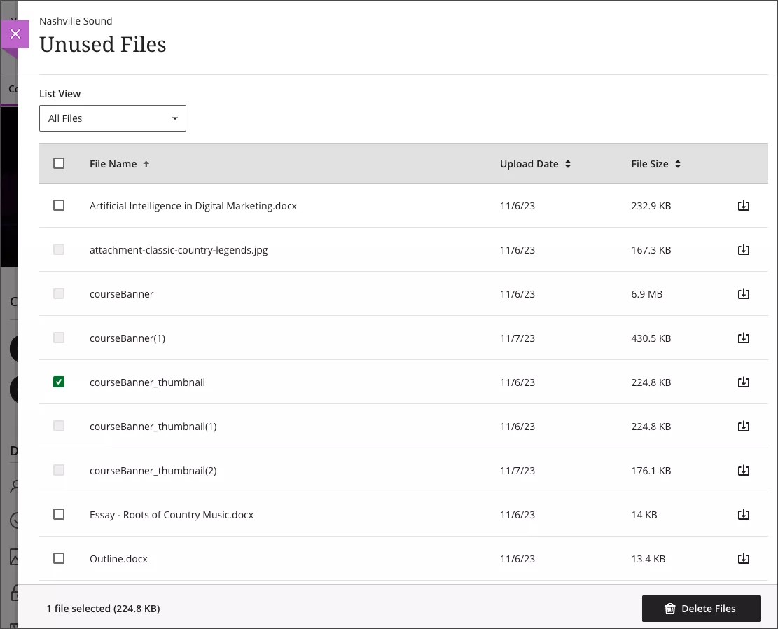 Lista de todos los archivos