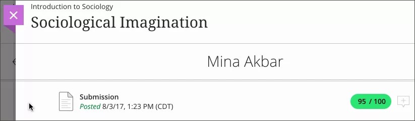 Mae stamp amser cyflwyniad yn ymddangos pan fydd pwyntydd dros eicon y cyflwyniad.
