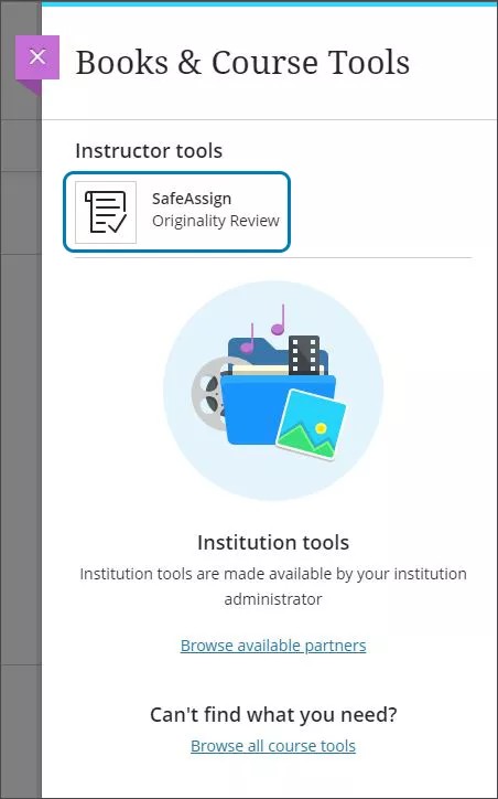 Acceda a SafeAssign Direct Submit desde libros y herramientas del curso