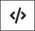 Icono de fragmento de código representado por