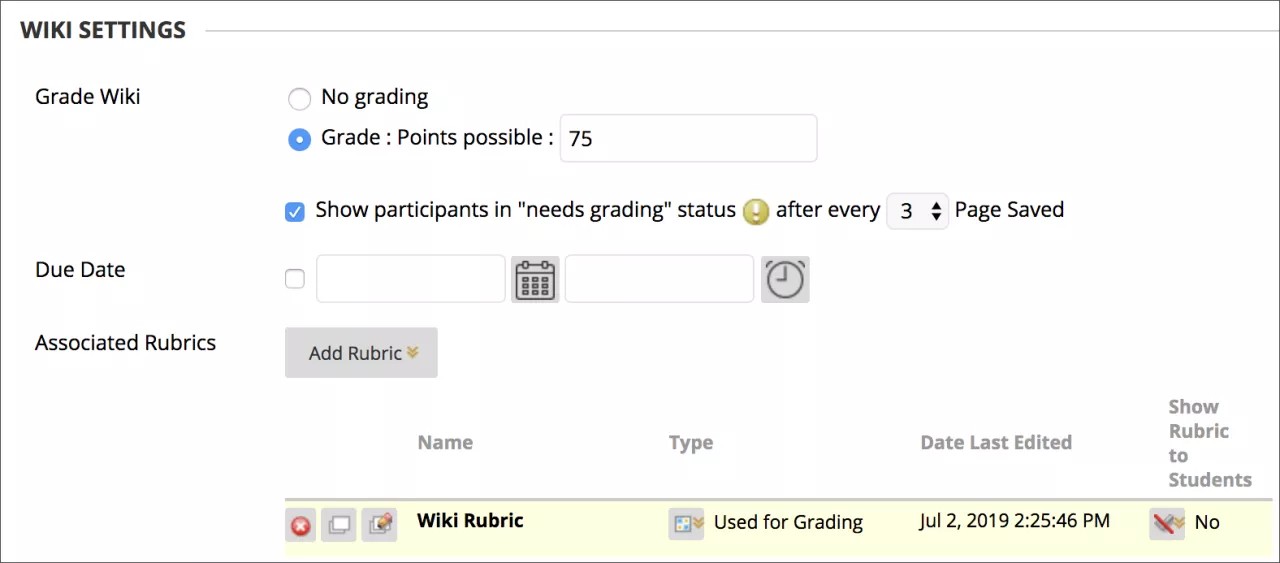 Configuración de la wiki