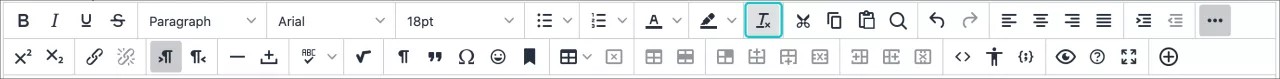 Eliminar el formato de texto.