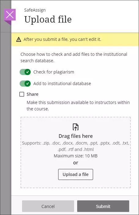 Opciones de carga