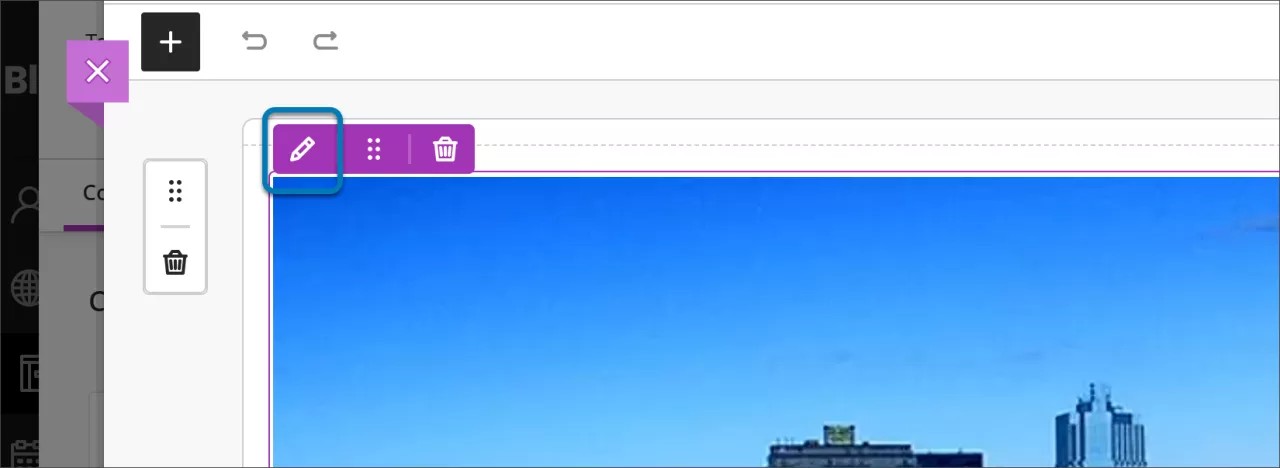 Parte superior de una grabación de Video Studio con el botón con un icono de lápiz para editar grabaciones resaltado en un cuadro azul.