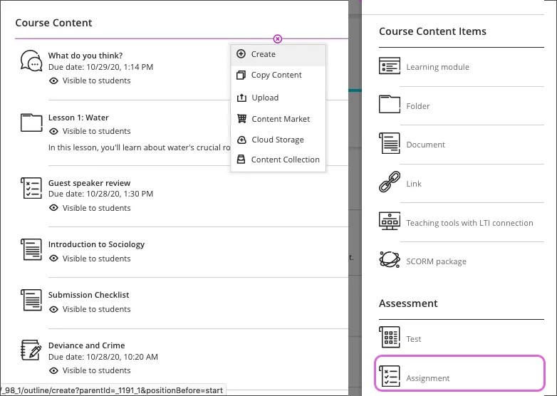 Un curso en la vista del curso Ultra.