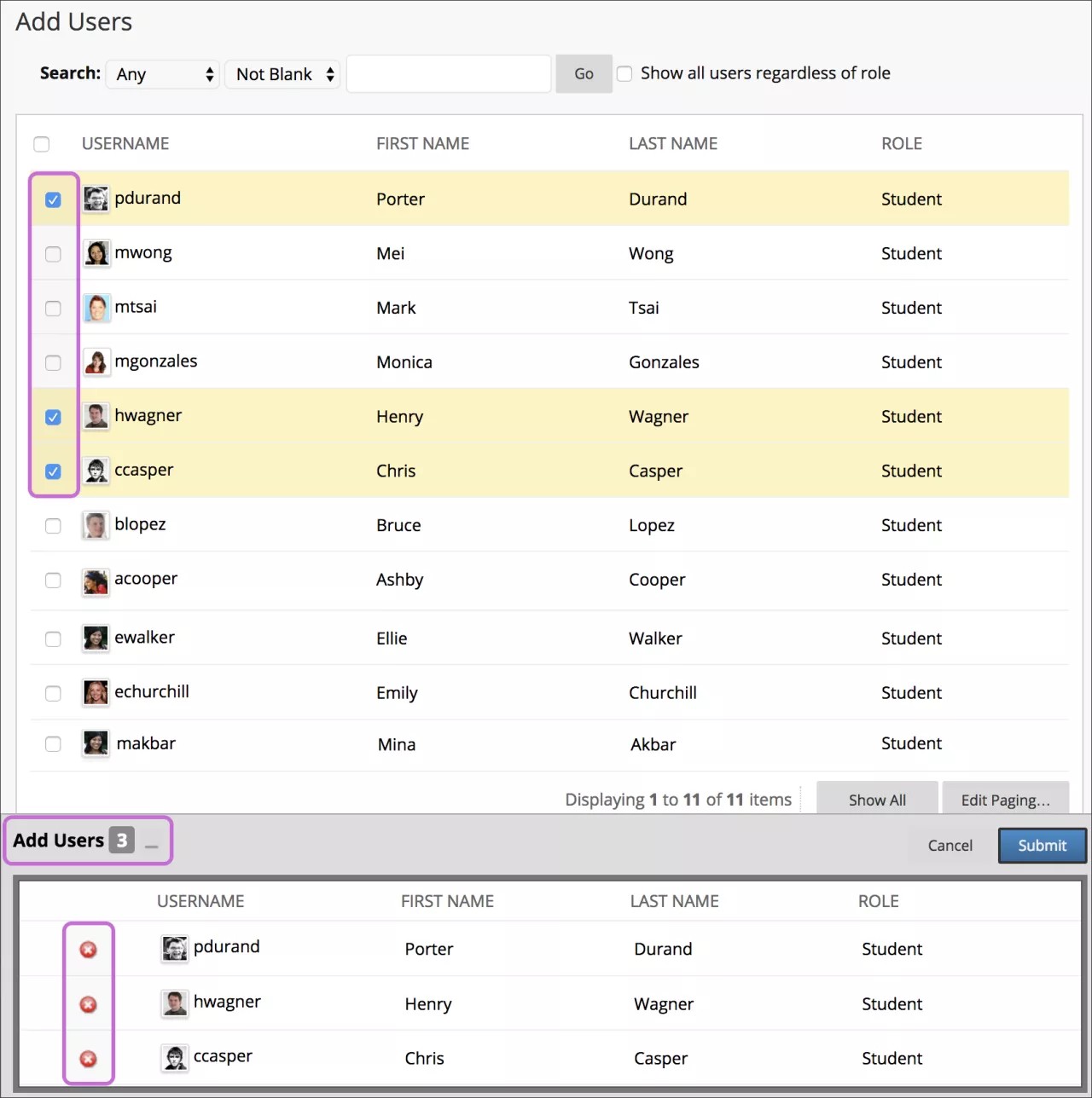 The newly created group appears on the Groups listing page.