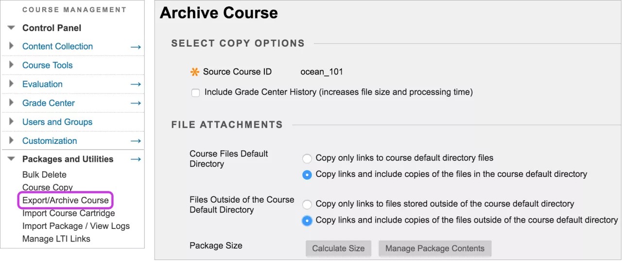 Archive Course