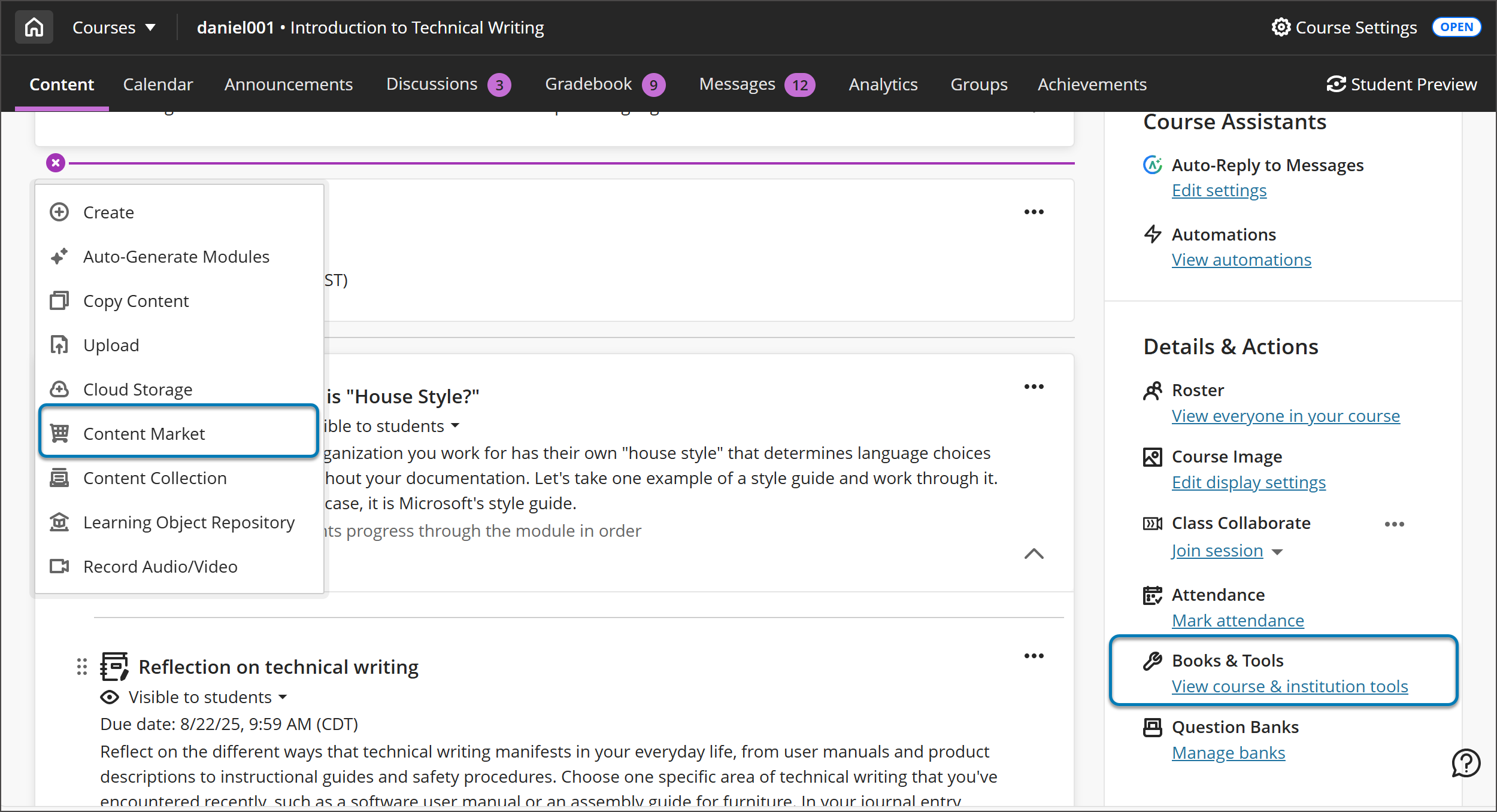 Add Partner Content on Course Content Page