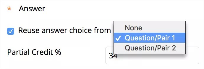 Reuse answer choice
