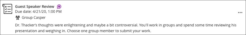 Eine Gruppendiskussion, bei der der Gruppenname unter dem Titel der Diskussion aufgeführt ist
