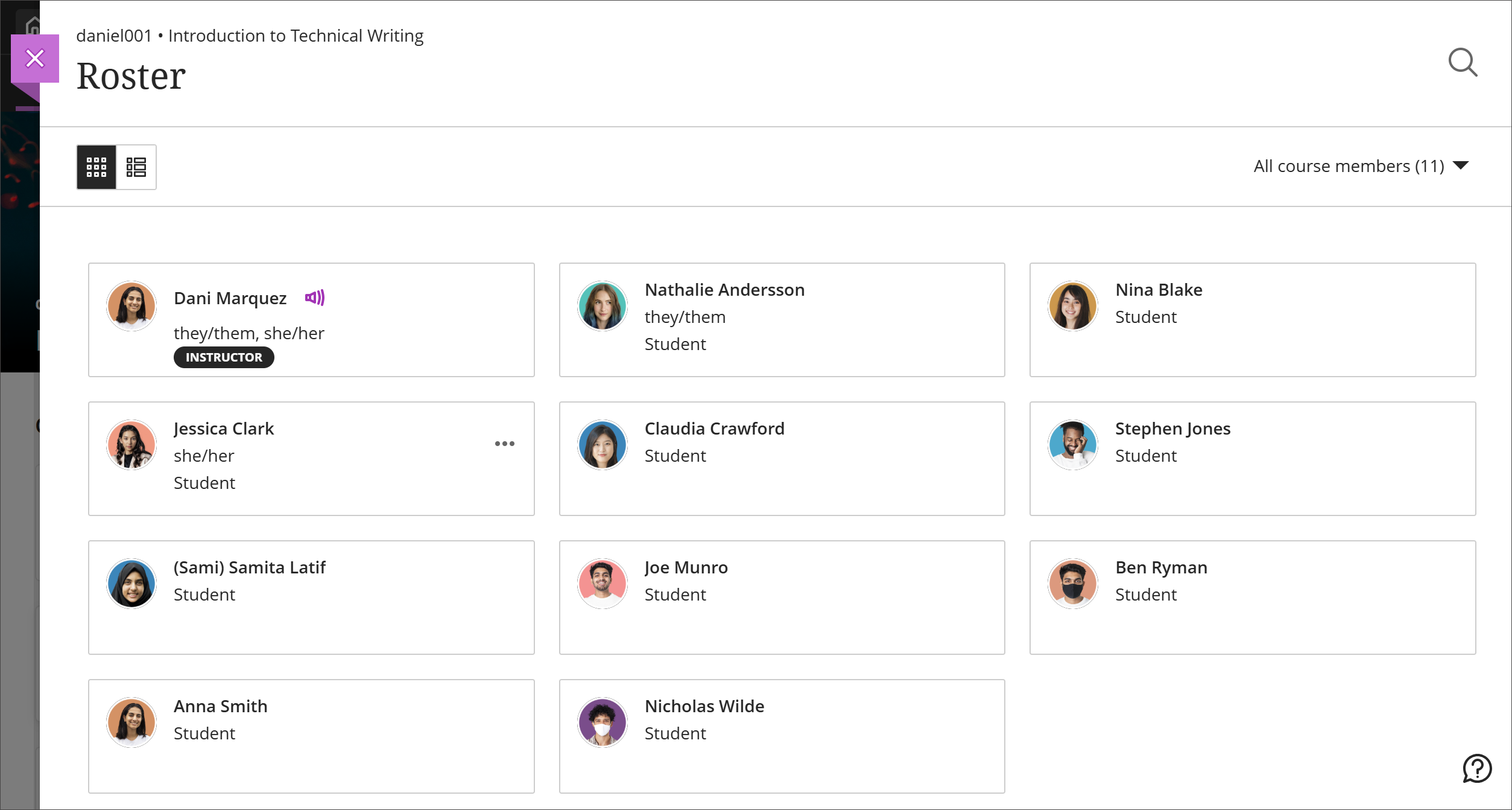 El panel Detalles y acciones, situado a la izquierda, con el enlace de la Lista resaltado, y la pantalla de la Lista a la derecha.