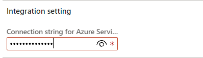 The Connection string for Azure Service Bus field