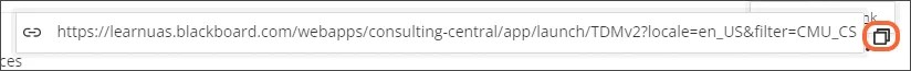 The copy icon, which looks like two pages on top of each other, for category the link highlighted in orange