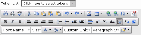 The content editor toolbar in legacy email marketing