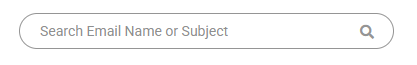 The text search field, with text that says "Search Email Name or Subject" and a magnifying glass symbol.