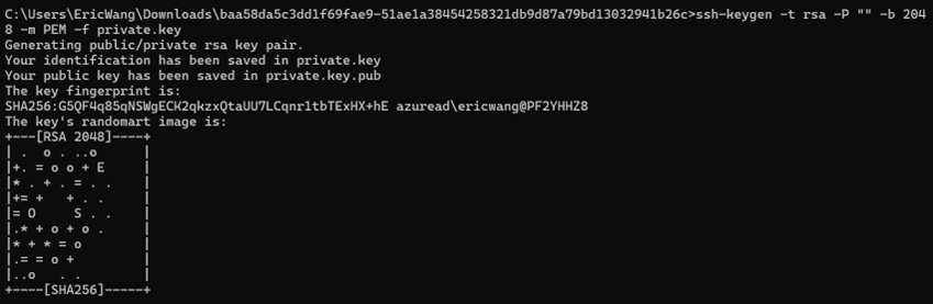 Command prompt - passphrase