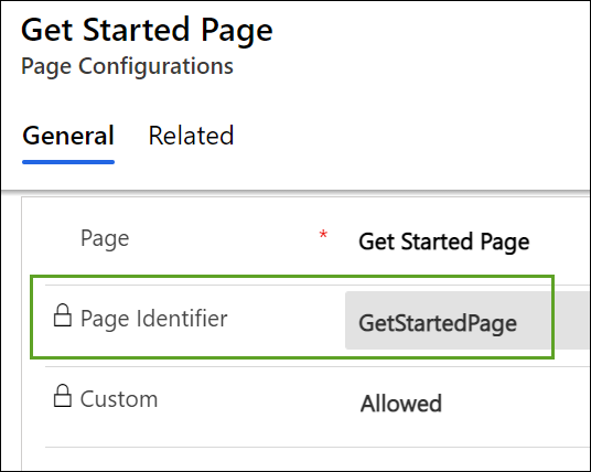 Using a Custom Get Started Configurations Page