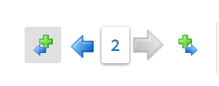 the screenshot shows the insert page before/after buttons