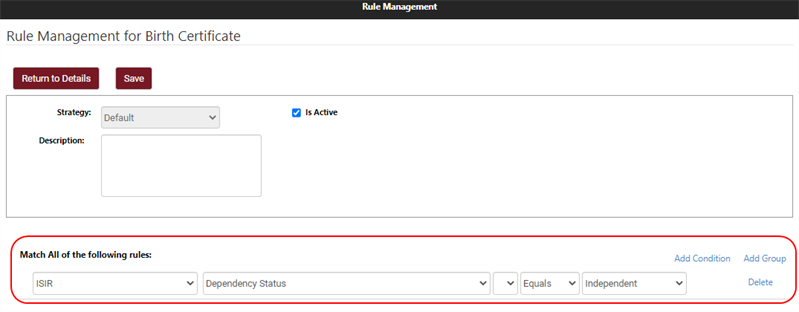 Rule Management