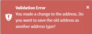 Address Change message