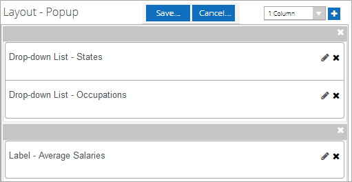 Properties for Popup