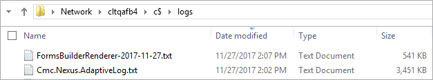 Logs folder