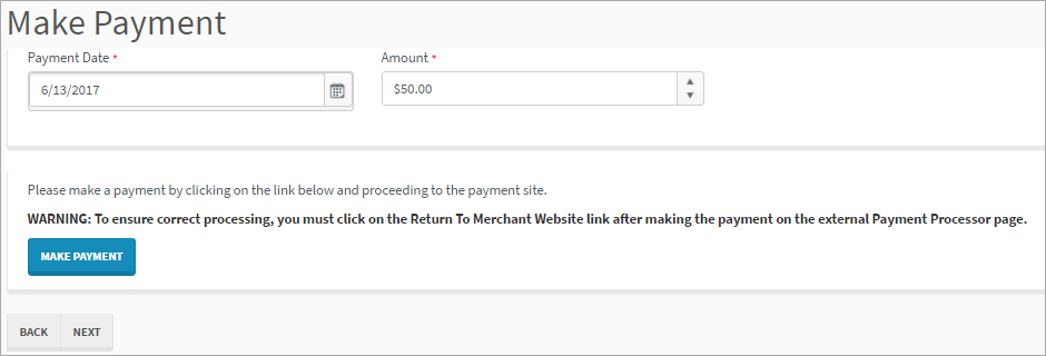 Make Payment
