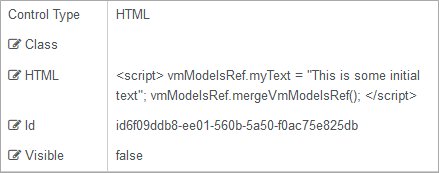 HTML components setting defaults