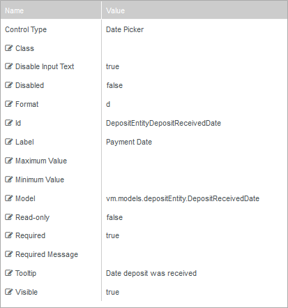 Payment Date Properties