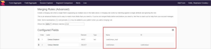 Forms Builder - Configured Fields