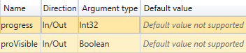 Progress bar argument