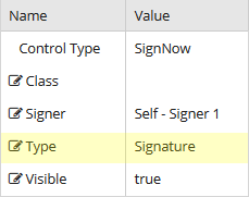 SignNow Component Properties