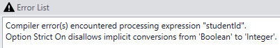 Incorrect variable type