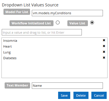 Value List