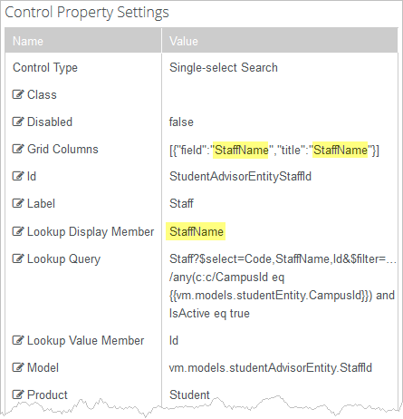 Grid Columns property