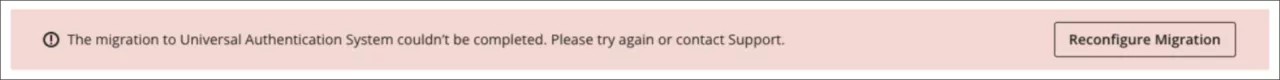 Banner: Başarısızlık, göç tamamlanamadı. Göçü yeniden yapılandırın.