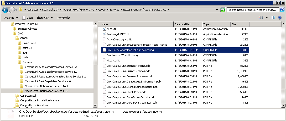 Service Module Host Config