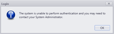 Unable to authenticate