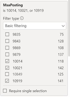 Basic Filter Visual