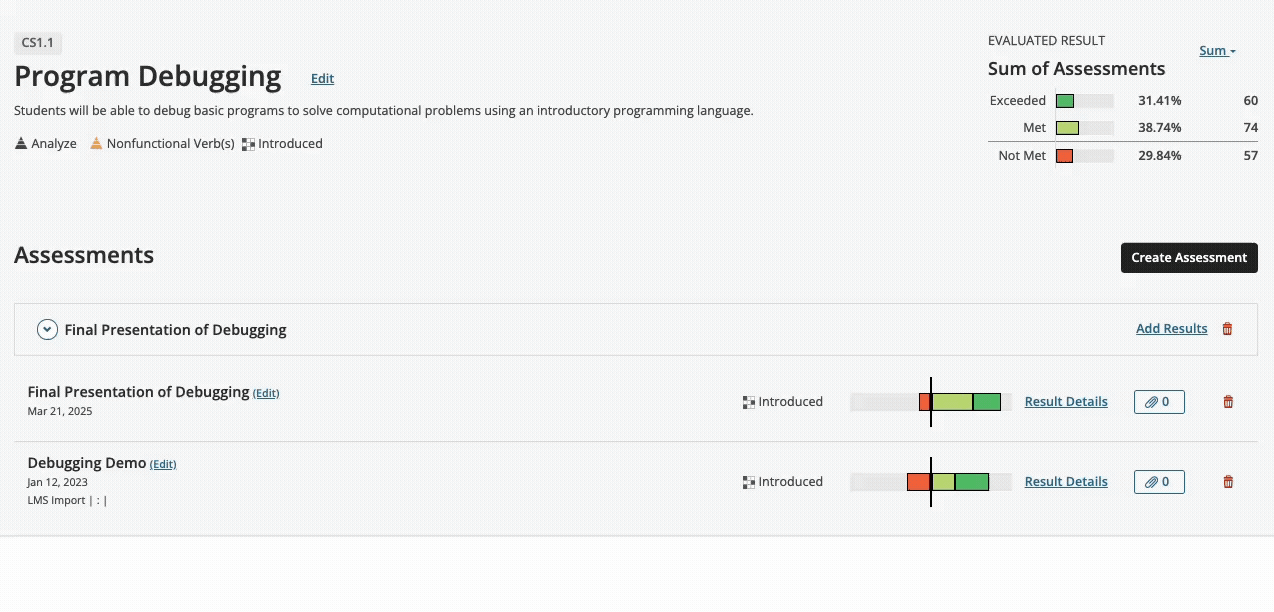 GIF of someone aggregated the evaluate results