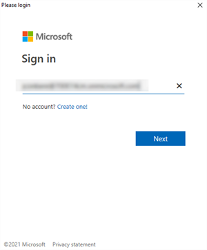Sign in email