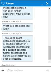 No agent available