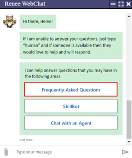 Web chat cards