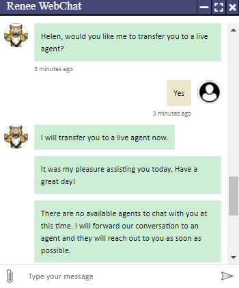 No agent 