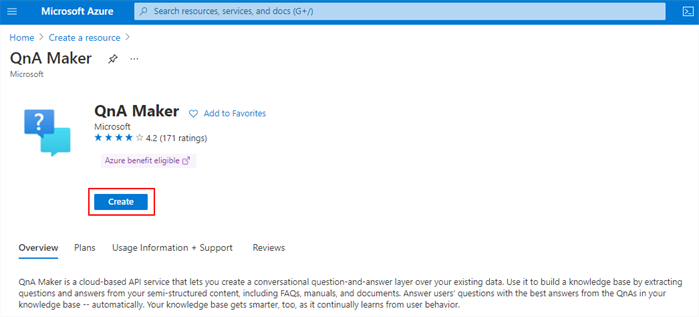 Create QnA Maker resources