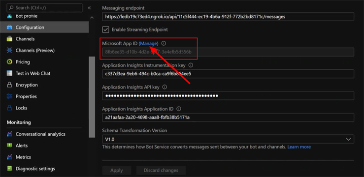MS App ID - Manage