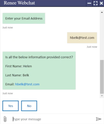 Echo name and email