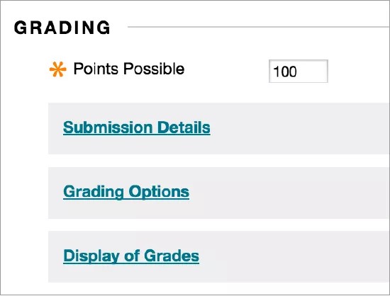 Grading Points Possible